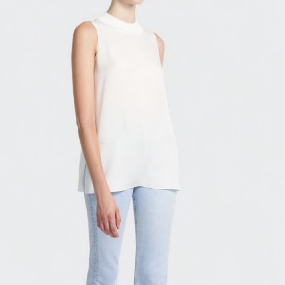 THEORY Ribbed Mock Turtle Neck Shirt Sz S
